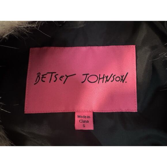 Betsey Johnson Size Small Faux Fur Vest Retro Glamorous Mob Wife Animal Print - Picture 8 of 10